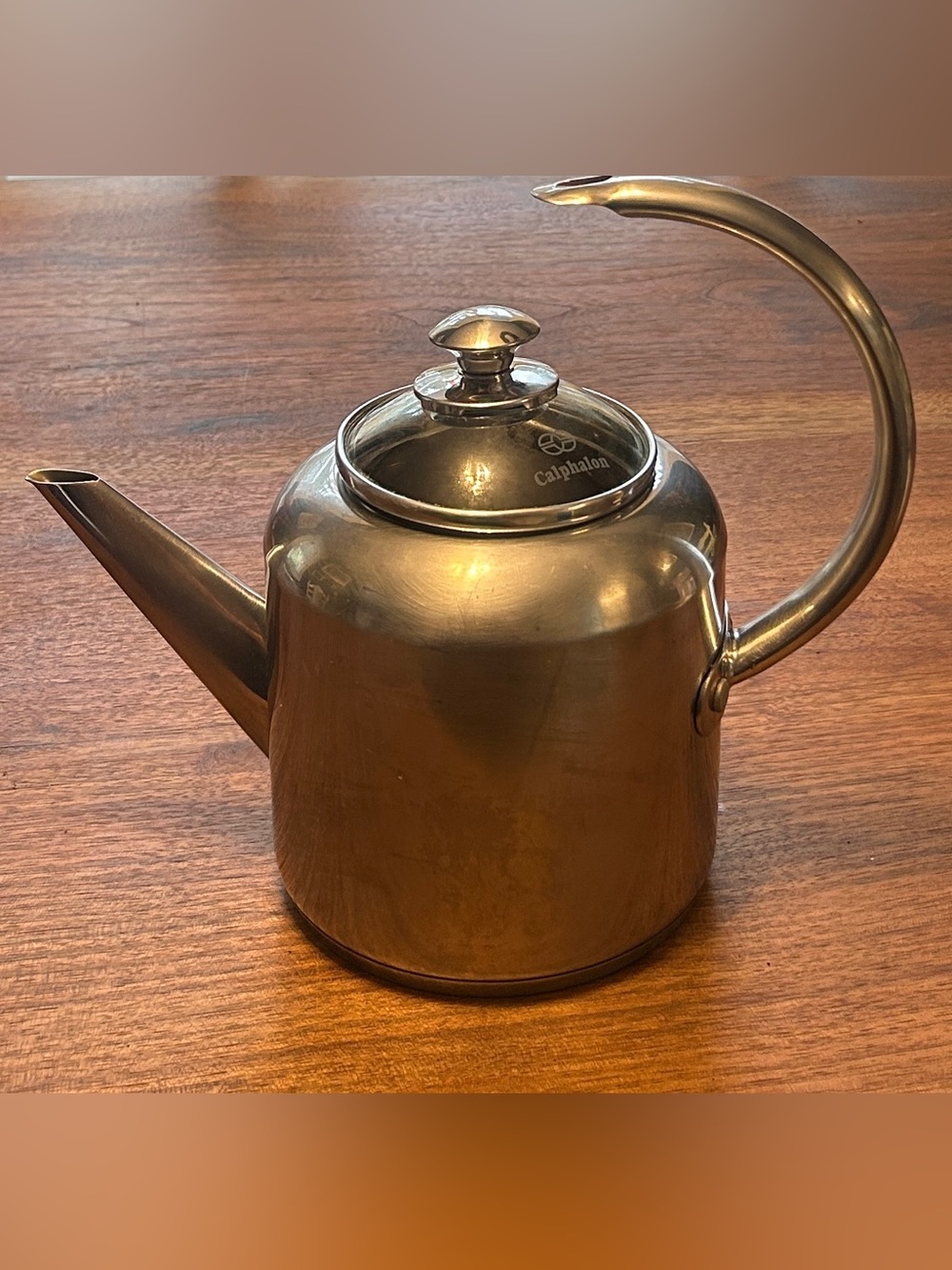 Calphalon Stainless Steel Tea Kettle, Hot Water Pot 2 quart #4302 w/ Glass Lid